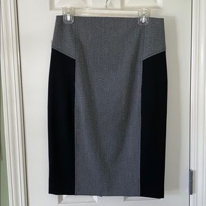 Express Grey & Black High Waisted Pencil Skirt